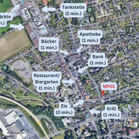 Mit 2 Einzelbetten, Terrasse, Parkplatz, Wlan, Voll Ausgestattet - Monteurwohnung Mf01